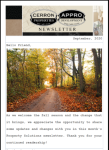 2020 Appro and Cerron Newsletter